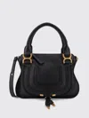 Chloé Marcie Medium Leather Handbag With Removable Shoulder Strap In Black