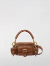 Chloé Small Double Carry Leather Bag With Multipocket Detail In Earth