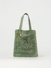 Chloé Chloe Women Green Raffia Estate Banana Shopping Bag