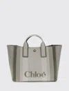 Chloé Carry Canvas Tote Bag In Gray
