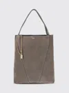 Chloé Spin Suede Tote Bag In Gray