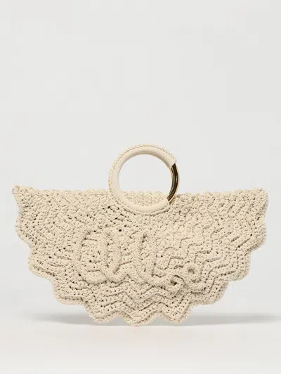 Chloé Womens Bracelet Paravent Crochet Top-handle Bag Deep Ivory