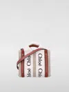 Chloé Women Woody Mini Canvas Tote In White