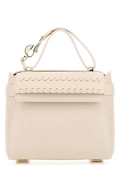 Chloé Chloe Women Light Pink Leather Small Nacha Handbag