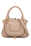 Chloé Sac Marcie En Cuir Grainé Femme Brun Taille Onesize 100% Cuir De Veau In Beige