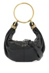 Chloé Women Small Bracelet Hobo Bag In Grained Leather In Black