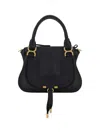 Chloé Chloe Women Black Leather Medium Marcie Handbag In Black