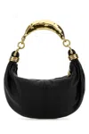 Chloé Chloe Women Black Leather Small Bracelet Hobo Shoulder Bag In Black