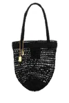 Chloé Small Summer Banana Shopping Raffia Beach Bag In Black