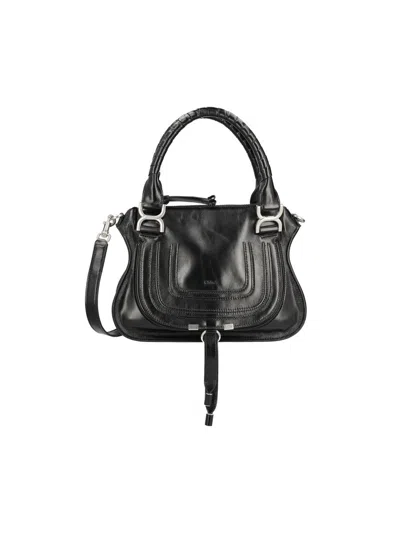 Chloé Black Leather Medium Marcie Handbag