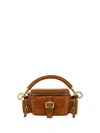 Chloé Leather Shoulder Bag With Multipocket Detail In Brown