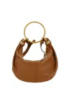 Chloé Small Bracelet Leather Hobo Bag In Brown