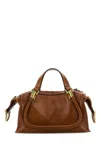 Chloé Paraty 24 Zip Shoulder Bag In Calfskin Leather In Brown