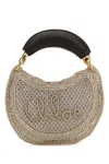 Chloé Chloe Gold Raffia Mini Summer Banana Handbag In Gold
