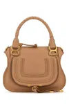 Chloé Chloe Peach Leather Small Marcie Handbag In Orange