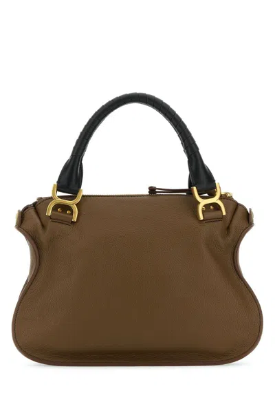 Chloé Women's Khaki Crossbody Golden Zip Logo In Darkkhaki