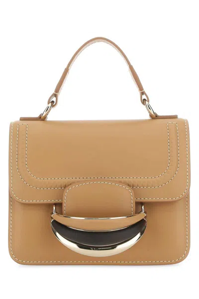 Chloé Chloe Woman Camel Leather Small Kattie Handbag In Pink