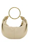 Chloé Sage Green Leather Twisted Shell Shoulder Bag In Vegetalbeige