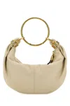 Chloé Sage Green Leather Twisted Shell Shoulder Bag In White