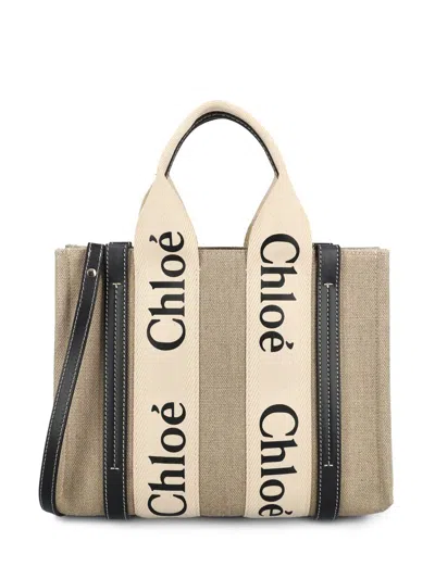 Chloé Handbags In White/blue 1