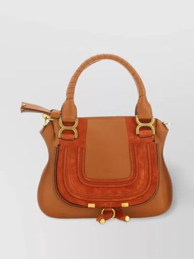 Chloé Handle Front Pocket Gold-tone Hardware In Brown