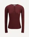 Chloé Hanley Ribbed Long-sleeve T-shirt In Red