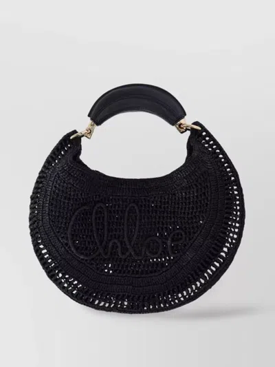 Chloé Hardware Handle Woven Shoulder Bag
