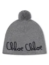 Chloé Hat With Logo In Gray