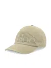 Chloé Cotton Cap Panelled Curved Brim In Brown