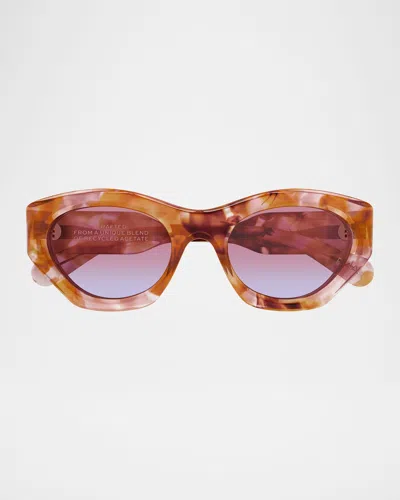 Chloé Havana Acetate Cat-eye Sunglasses In Brown