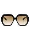 Chloé Womens Brown Ch0154s Square-frame Tortoiseshell Acetate Sunglasses In Black