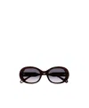 Chloé Havana Oval-frame Sunglasses In Black