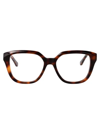 CHLOÉ CHLOÉ HAVANA RECYCLED ACETATE OPTICAL GLASSES