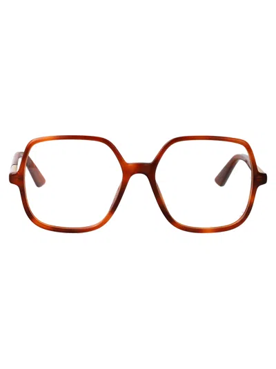 Chloé Havana-havana-transparent Acetate Glasses In Brown