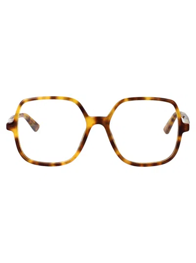 Chloé Havana-havana-transparent Acetate Glasses In Multi