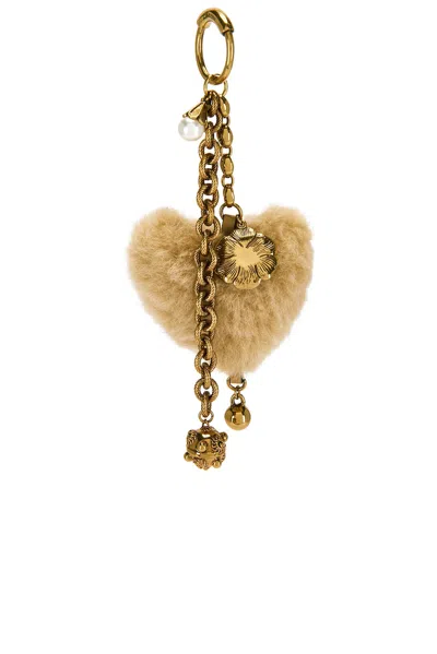 Chloé Heart Bag Charm In Brown
