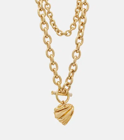 Chloé Heart Chain Necklace In Gold