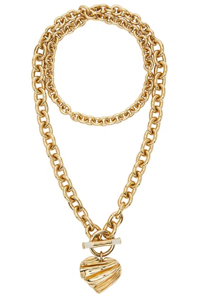 Chloé Chain Link Necklace Heart Pendant Design In Gold
