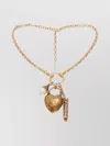 Chloé Heart Pendant Necklace With Charm And Pearl