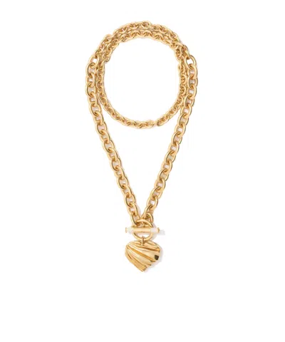 Chloé Heart-pendant Chain Necklace In Gold