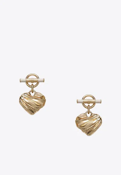 Chloé Heart-shaped Earrings In Gold