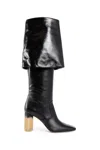 Chloé High Heel Knee-high Square Toe Boot In Black
