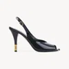 Chloé Sandales À Talon Flower Sandals Femme Noir Taille 38 100% Cuir De Veau In Black