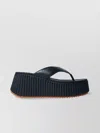 Chloé Heeled Leather Platform Sandals With Ribbed Sole