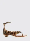 Chloé Jelly Flip-flop Sandals Tropical Print Shell Heel In Brown