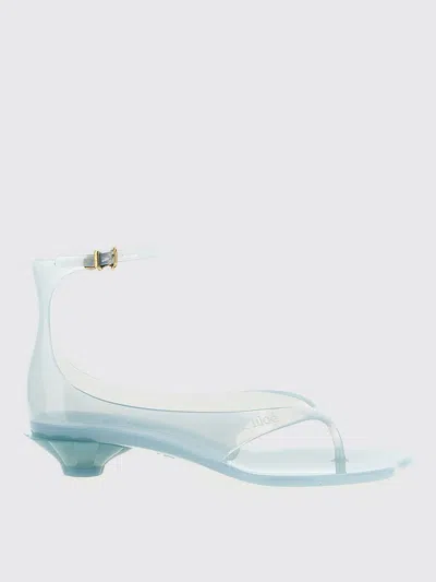 CHLOÉ CHLOÉ HEELED SANDAL WOMAN COLOR BLUE,G82453009