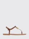Chloé Chloe Women Caramel Leather Chloe Charms Thong Sandals In Brown