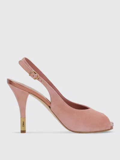 Chloé Heeled Flower Sandal In Brown