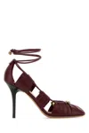 Chloé Luna 90 Cut-out Leather Pumps In Red