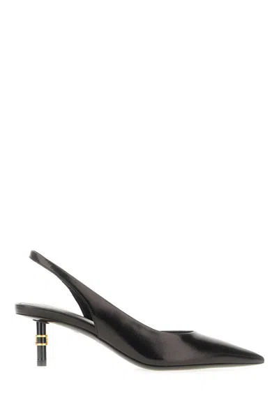 Chloé Marcie Slingback Black Size 7.5 100% Goatskin